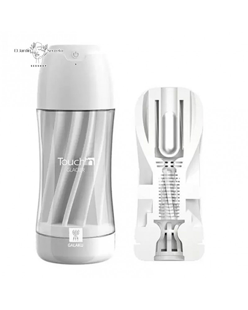 masturbador vibrador para pene touch glacier white galaku