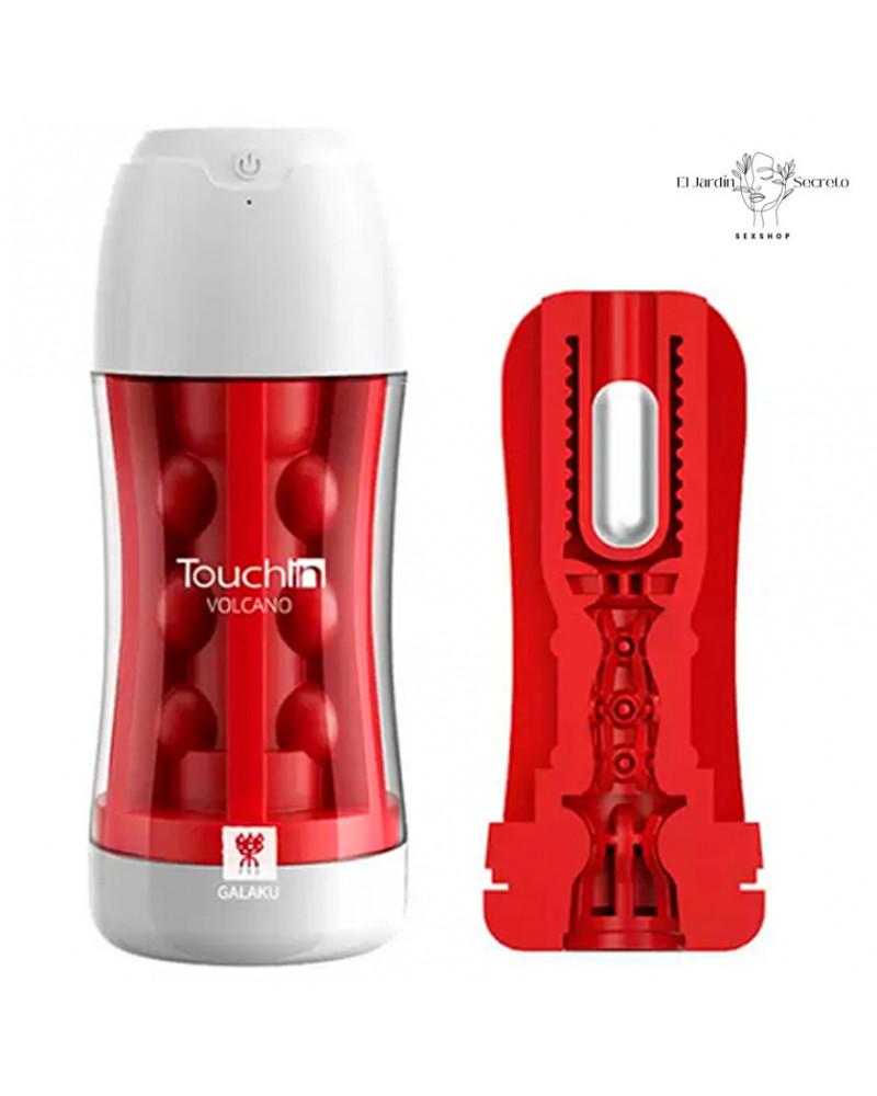 masturbador vibrador para pene touch volcano red galaku