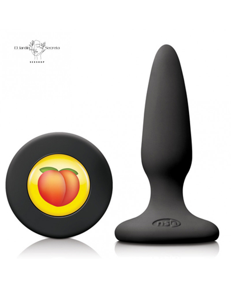 plug anal 8cm silicon bty black ns novelties mojis emojicon