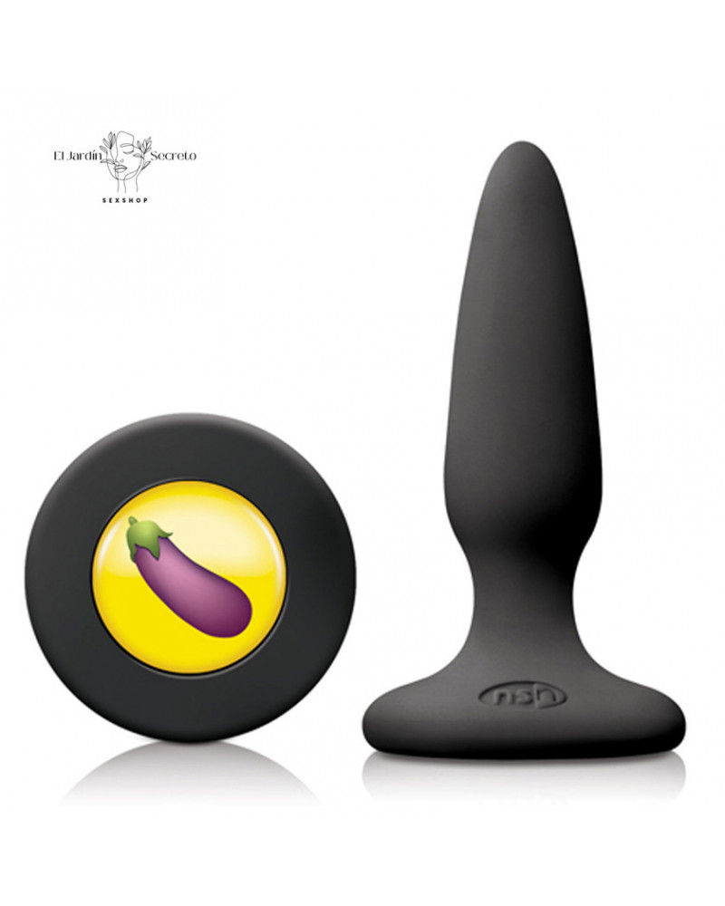 plug anal 8cm silicon dck negro ns novelties mojis emojicon