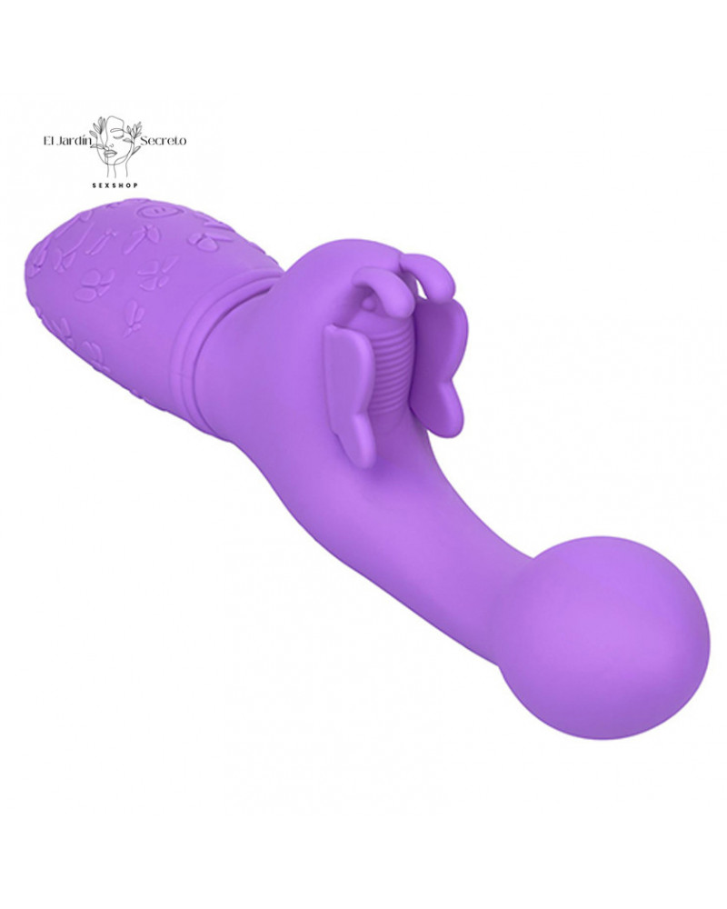 Vibrador Morado Butterfly Kiss Punto G Clitoris Alas Vibradoras y Alta Potencia 8 vibrador morado butterfly kiss punto g clitoris alas vibradoras y alta potencia