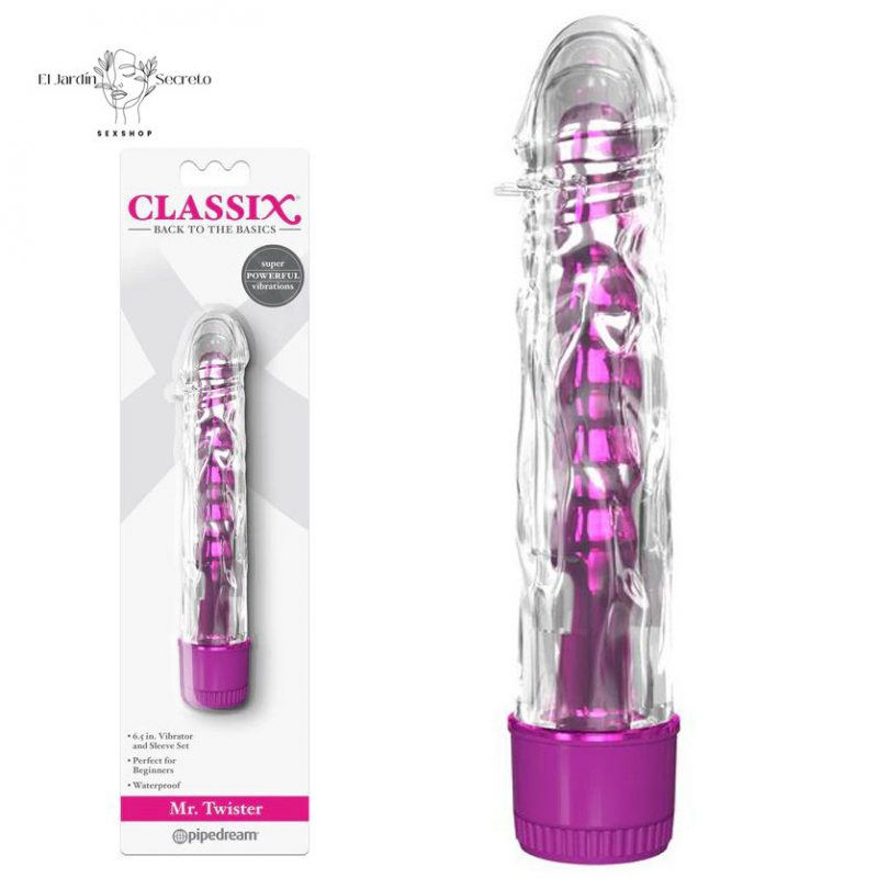 Vibrador Twister 17cm Funda Rosa Texturizada y Uso Vaginal o Anal
