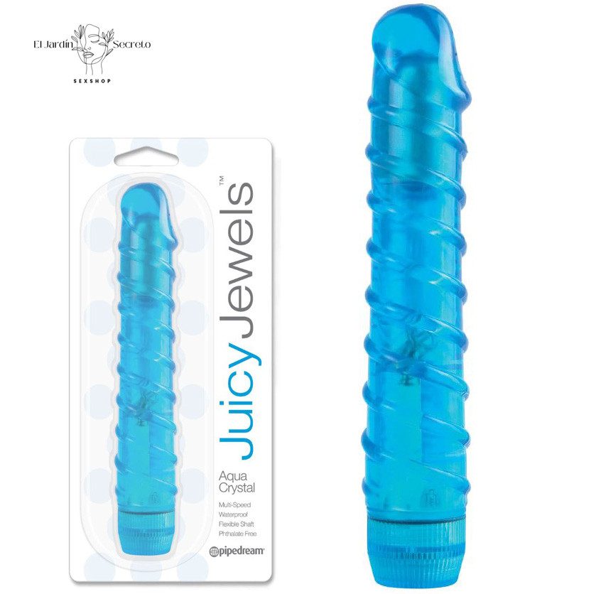 Vibrador 15cm Flexible Clítoris y Punto G Aqua Crystal Pipedream 1 Vibrador 15cm Flexible Clítoris y Punto G Aqua Crystal Pipedream