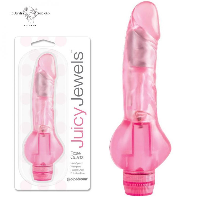 Vibrador 16cm Flexible Clítoris y Punto G Rose Quartz Pipedream