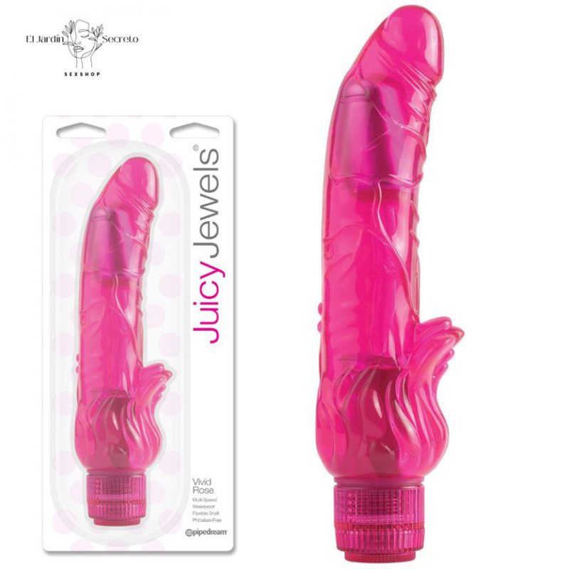 Vibrador 16cm Flexible Clítoris y Punto G Vivid Rose Pipedream