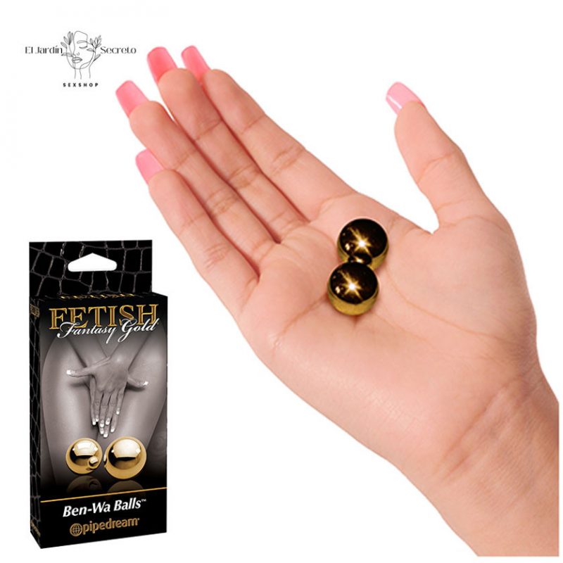 Ben Wa Balls Gold Bolas Vaginales de Metal Premium Pipedream