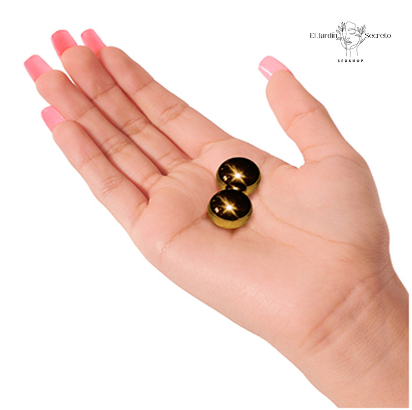 Ben Wa Balls Gold Bolas Vaginales de Metal Premium Pipedream 3 Ben Wa Balls Gold Bolas Vaginales de Metal Premium Pipedream