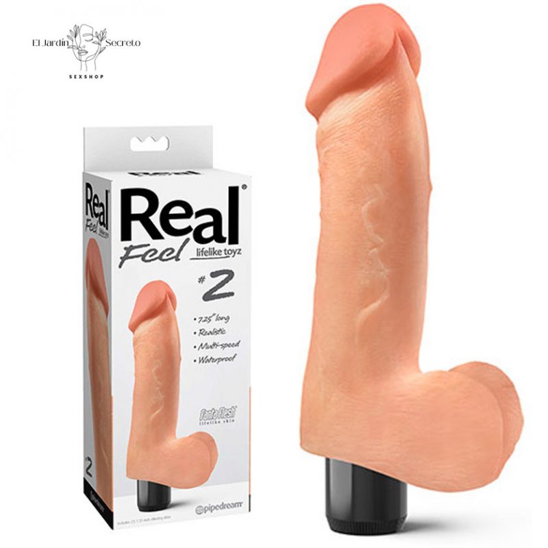 Vibrador 19cm Realista con Pene y Testículos Real Feel No. 2 Pipedream