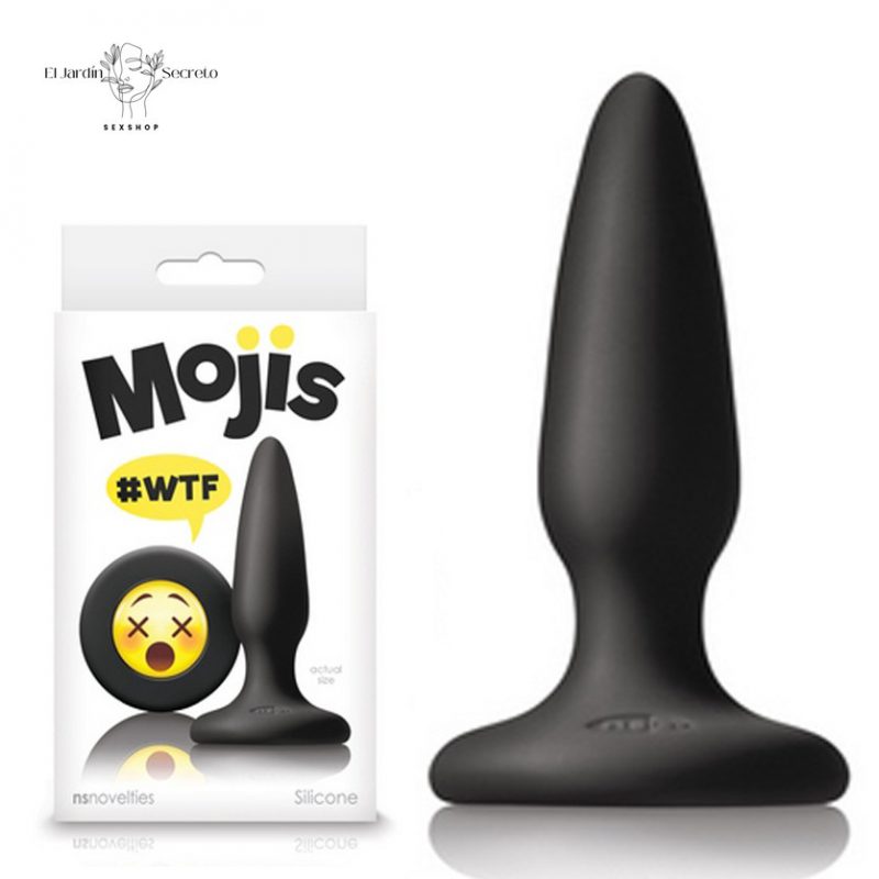 Plug anal 8cm Silicón Moji WTF Black NS Novelties Mojis Emojicon
