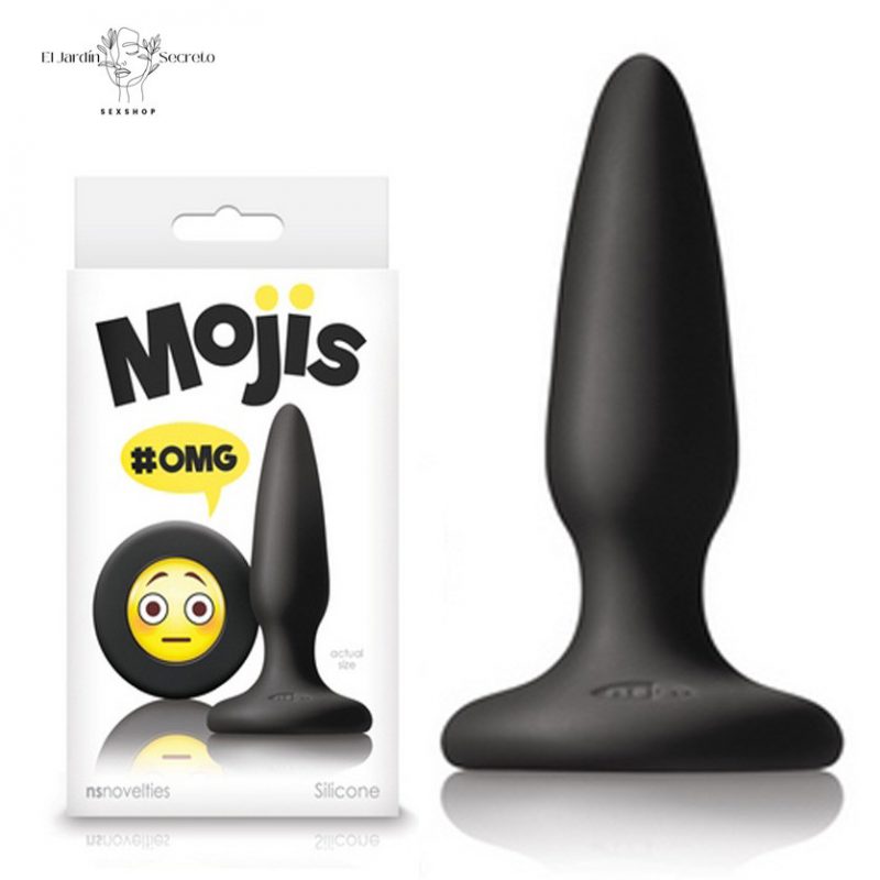 Plug anal 8cm Silicón Moji OMG Black NS Novelties Mojis Emojicon