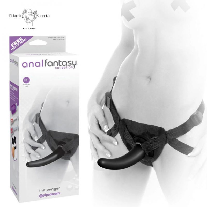 Arnés con Dildo Solido Curvo 15cm para Mujer Anal y Punto G Pegger Pipedream
