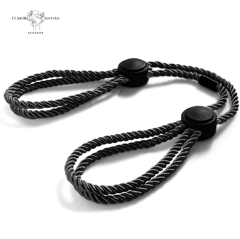 Esposas y Tobilleras Negro Nylon Ajustables BDSM para Sujeción y Bondage 3 Esposas y Tobilleras Negro Nylon Ajustables BDSM para Sujeción y Bondage