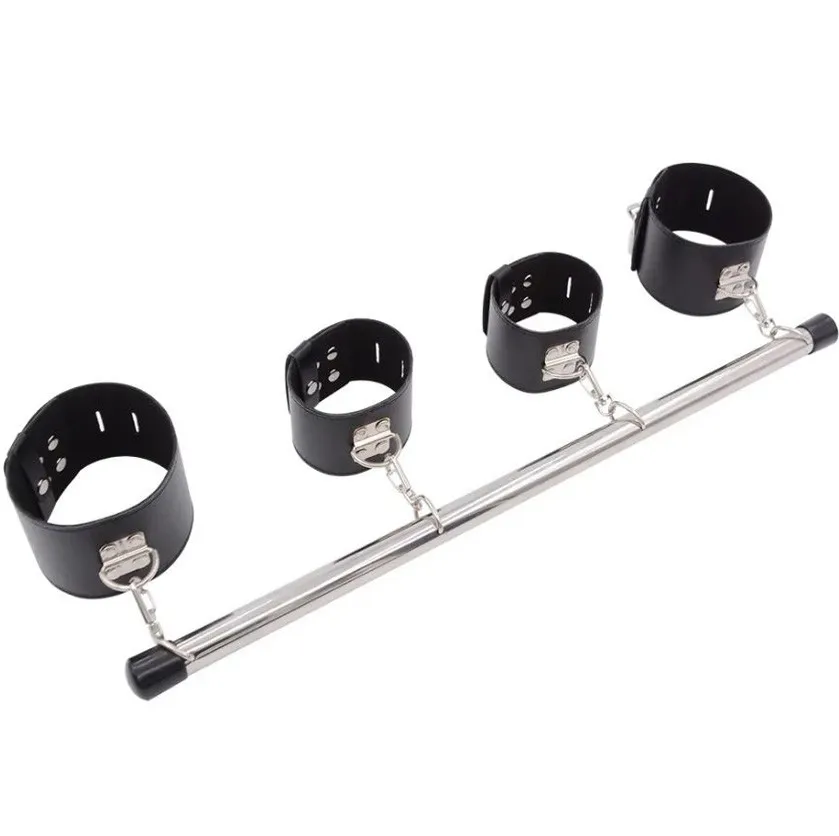 Barra Metalica Separador de Piernas BDSM con Esposas y Puños Fetiche - Imagen 2