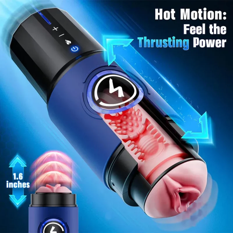 Masturbador Vibrador EINSEO para pene Automático con Vagina, IA, Calor y Empuje Turbo2 Masturbador Vibrador EINSEO para pene