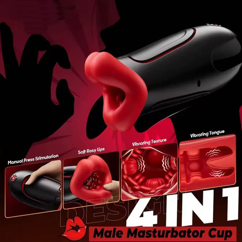 Masturbador Vibrador para Pene con Boca y lengua App Interactiva 6 Masturbador Vibrador para Pene con Boca y lengua App Interactiva