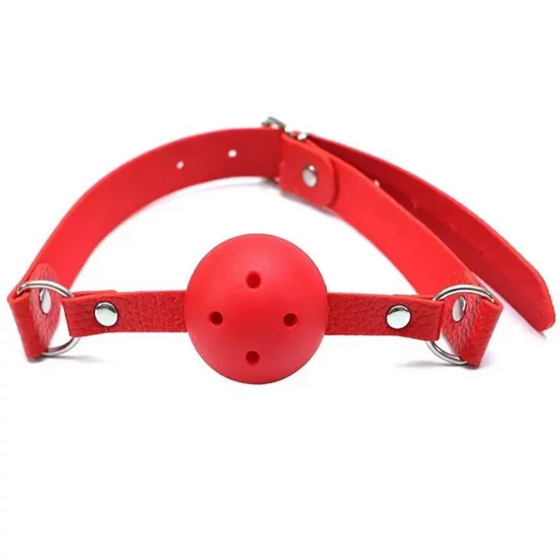 Mordaza Bola Rojo BDSM con Arnés Ajustable para Juegos Fetiche