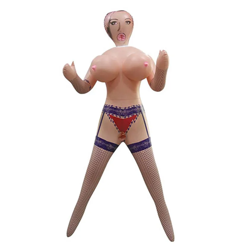 Muñeca Inflable Tamaño Real con Liguero y sexo anal vaginal sexo oral