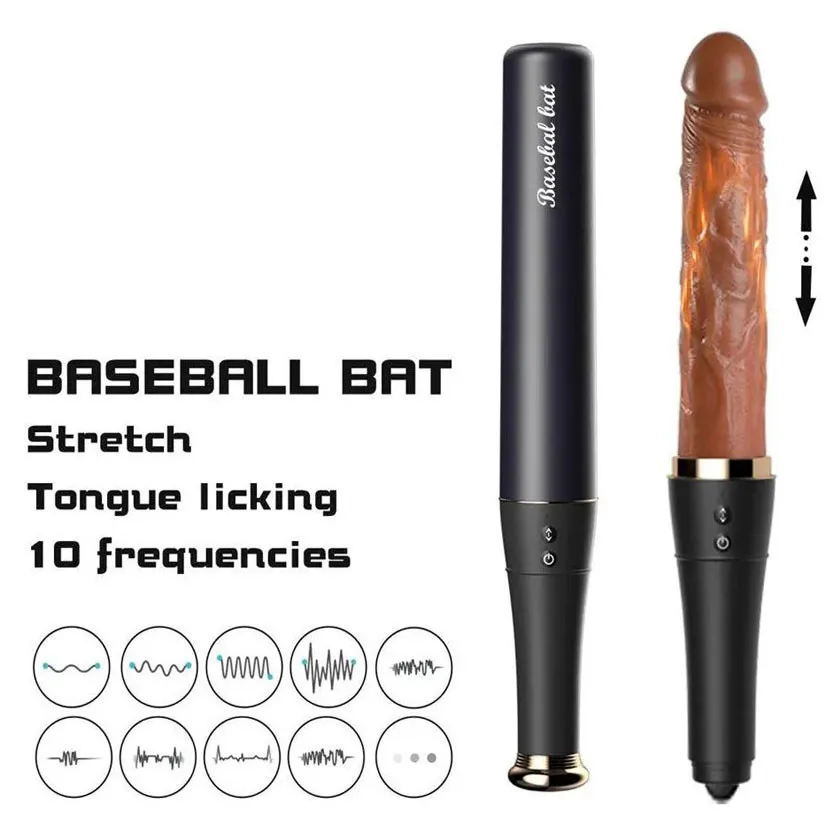 Vibrador Punto G Tipo Bate con Lengua y Calentamiento Intenso3