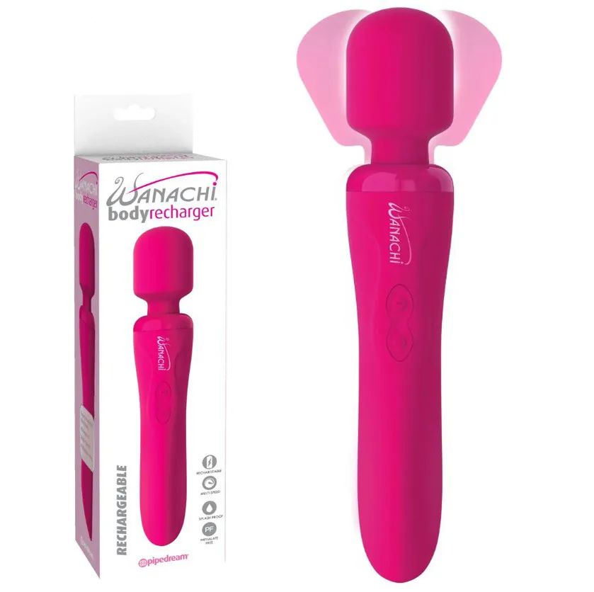 Vibrador Wanachi Body 22cm Rosa para Clítoris y Masaje Corporal