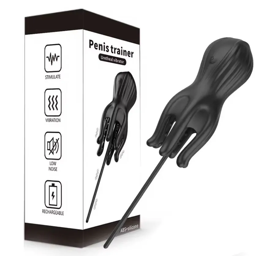 Vibrador Masculino con Sonda para Uretra BDSM Estimulador Prostático 1 Vibrador Masculino con Sonda para Uretra