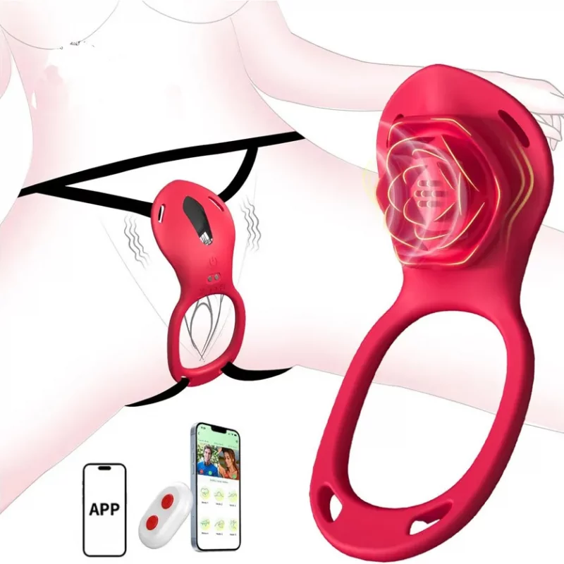 Rosa Vibrador de Clítoris Manos Libres