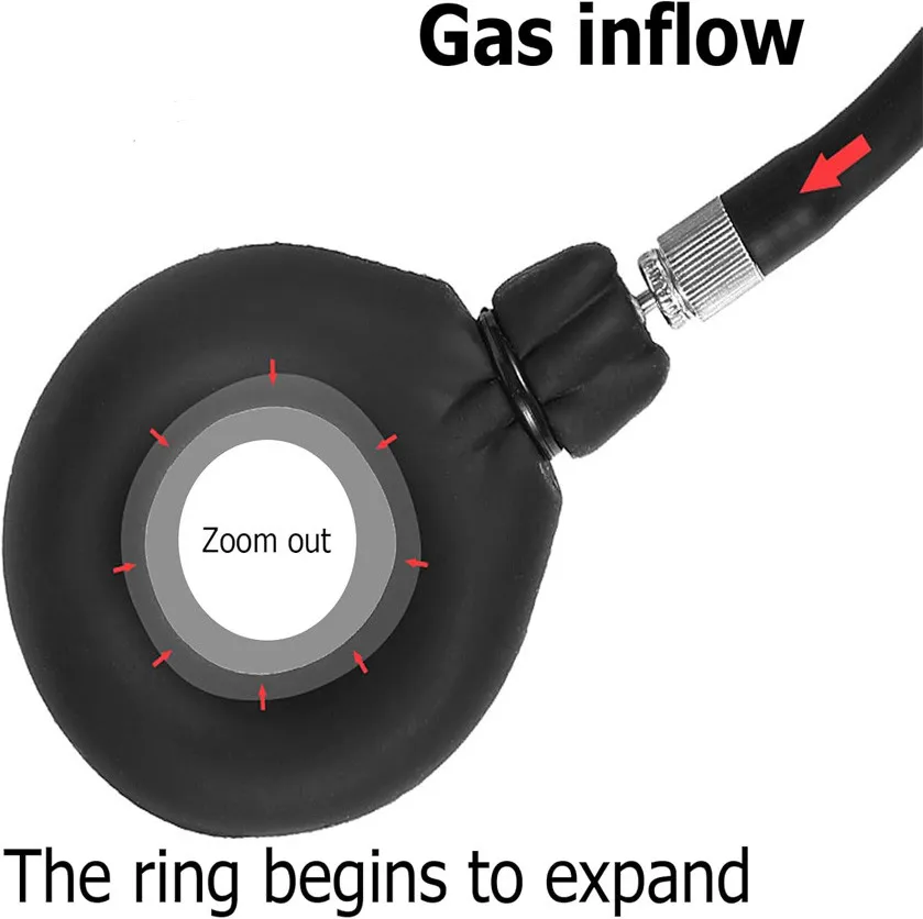 Anillo Inflable Para pene y testículos Erecciones de Acero - Imagen 2
