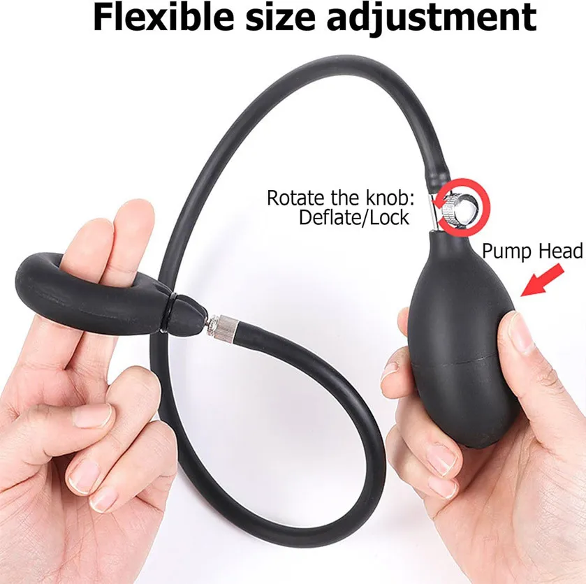 Anillo Inflable Para pene y testículos Erecciones de Acero - Imagen 5