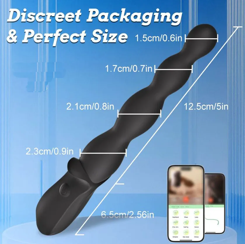 Vibrador Anal Flexible con App Plug Anal Vibratorio Doble Motor - Imagen 3