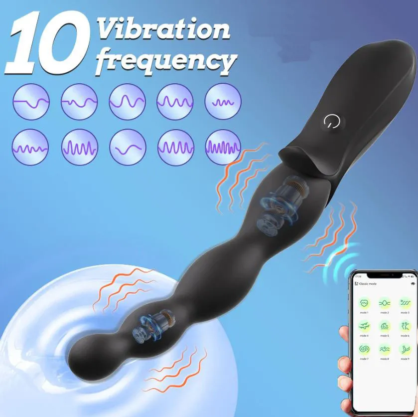 Vibrador Anal Flexible con App Plug Anal Vibratorio Doble Motor - Imagen 4