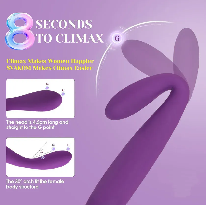 Vibrador Punto G Flexible Orgasmo SVAKOM Vibrador Coco para punto G - Imagen 2