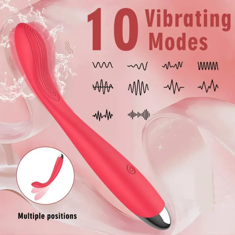 Vibrador Punto G y Clítoris 20cm 10 Modos Impermeable USB Premium2