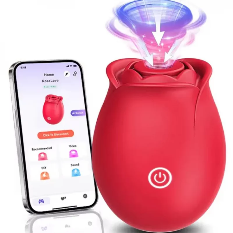 Vibrador Rosa con Succión Clítoris y App Control Orgasmo intensos