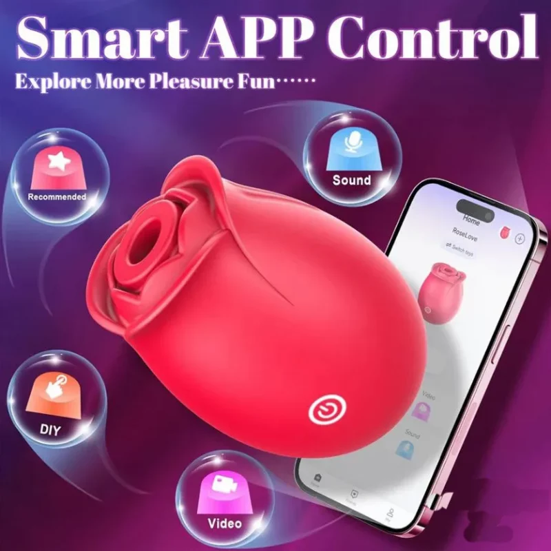 Vibrador Rosa con Succión Clítoris y App Control Orgasmo intensos2 Vibrador Rosa con Succión Clítoris y App Control Orgasmo intensos