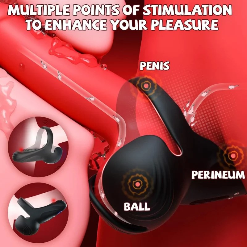 Anillo Vibrador Pene y Testículos App: Doble Estimulación Pene y Testículos