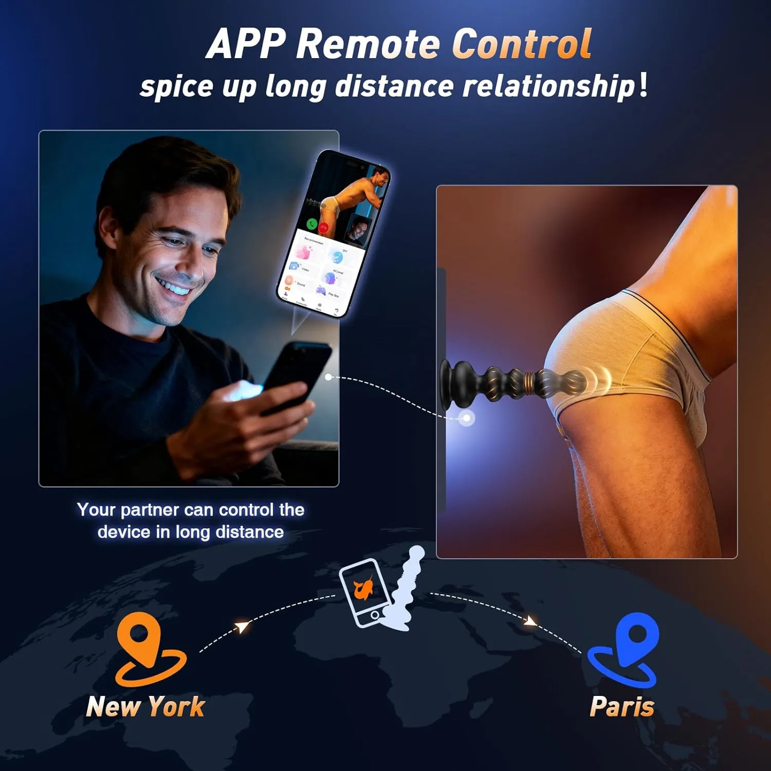 Vibrador de Próstata Plug Anal Pro Empuje, Vibración y App Control 2 Vibrador de Próstata Plug Anal Pro Empuje, Vibración y App Control