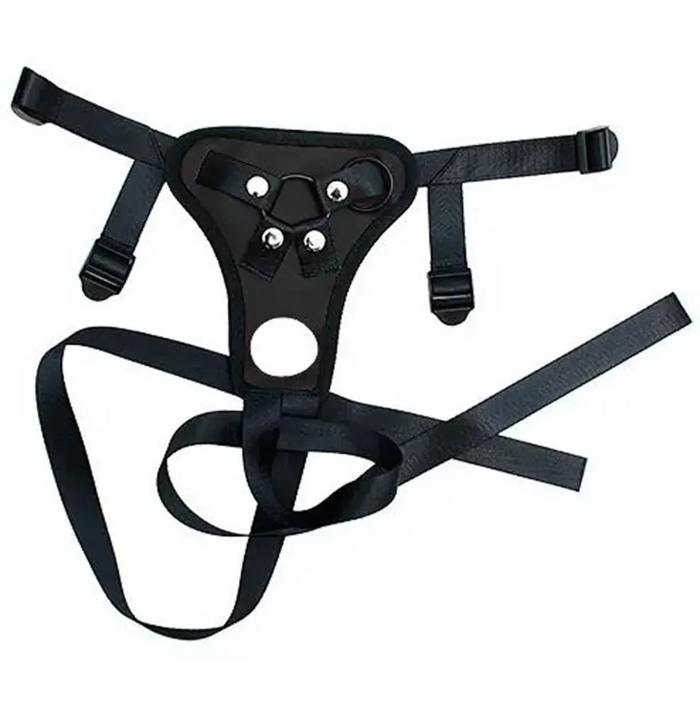 Arnés Negro Doble Penetración Ajustable Unitalla Unisex