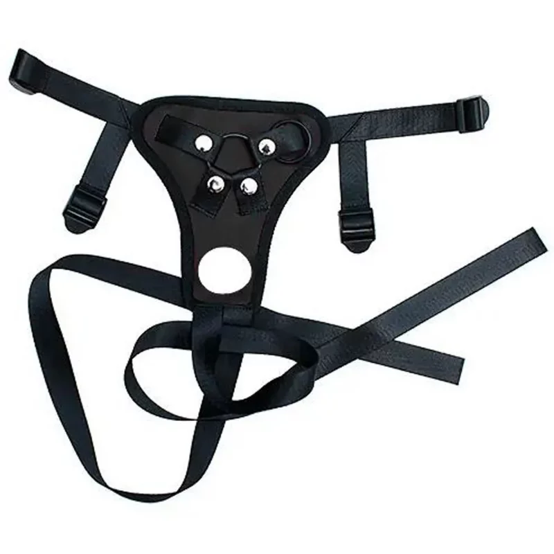 Arnés Negro Doble Penetración Ajustable Unitalla Unisex