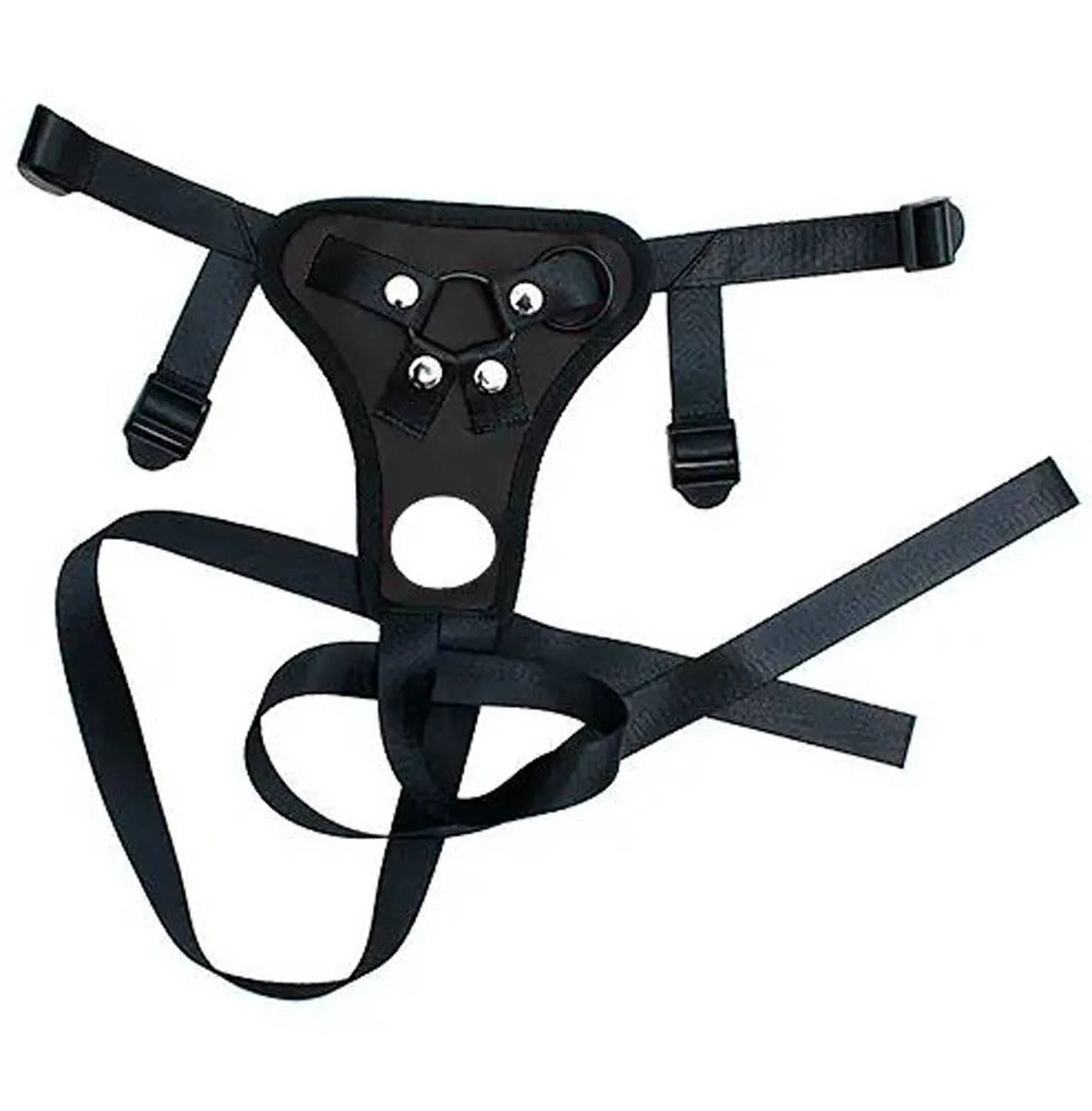 Arnés Negro Doble Penetración Ajustable Unitalla Unisex