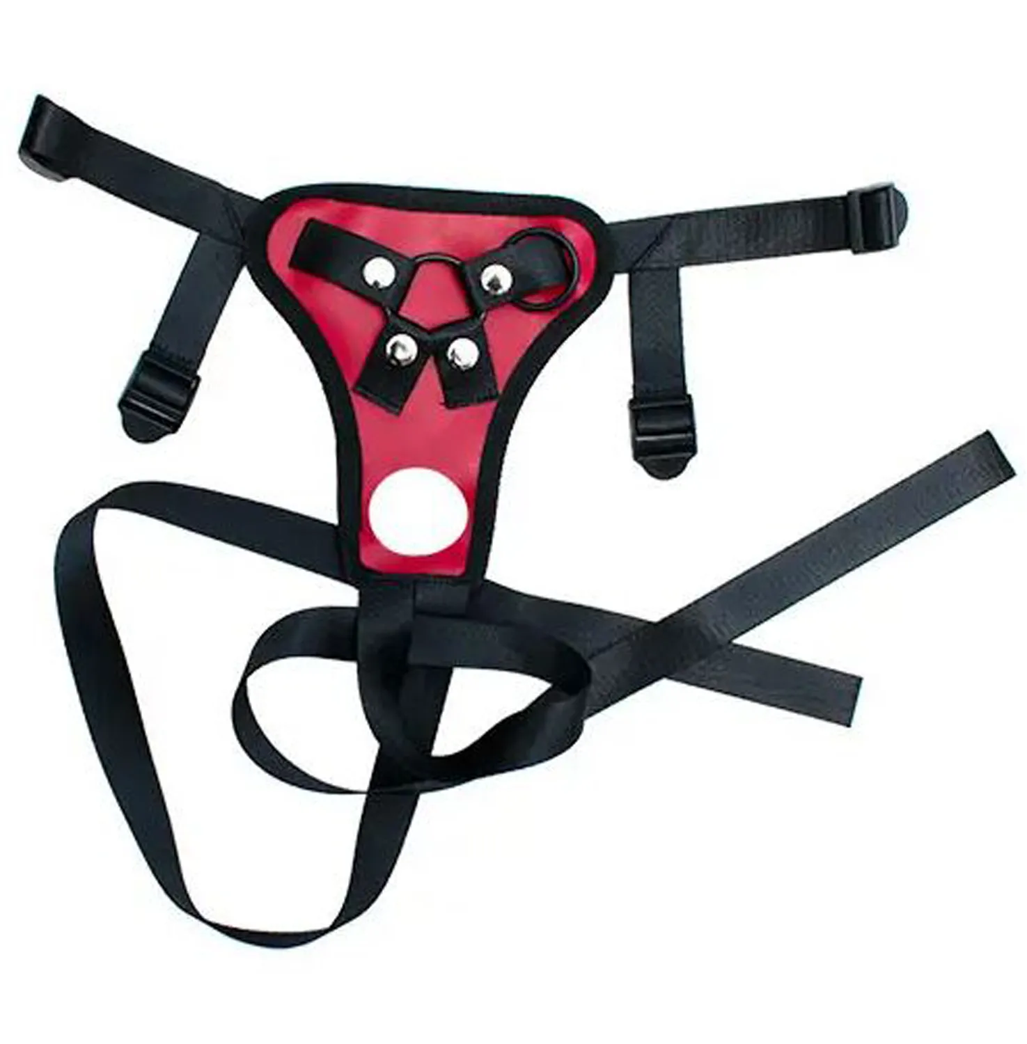 Arnés Rojo Doble Penetración Ajustable Unitalla Unisex 1 Arnés Rojo Doble Penetración Ajustable Unitalla Unisex