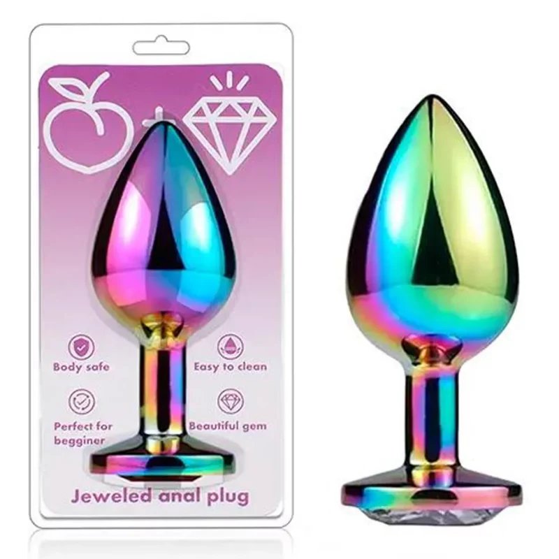Plug Anal Cromático de Acero Inoxidable con Cristal2 Plug Anal Cromático de Acero Inoxidable con Cristal