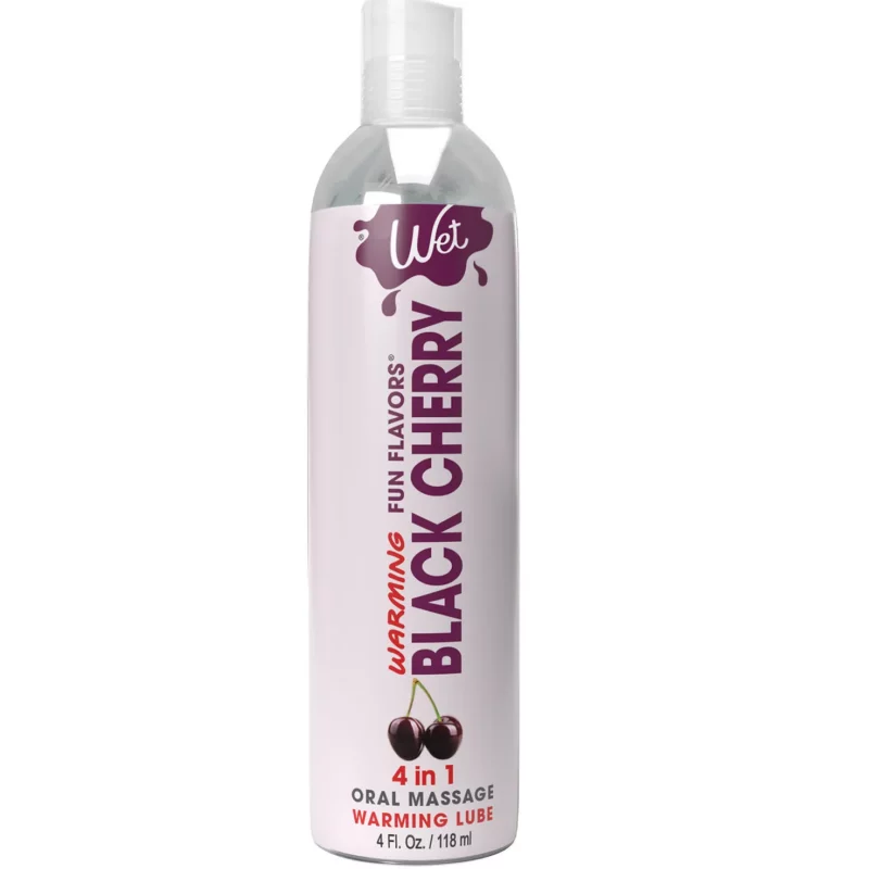 Lubricante WET Black Cherry Calor Sabor Cereza 4 oz
