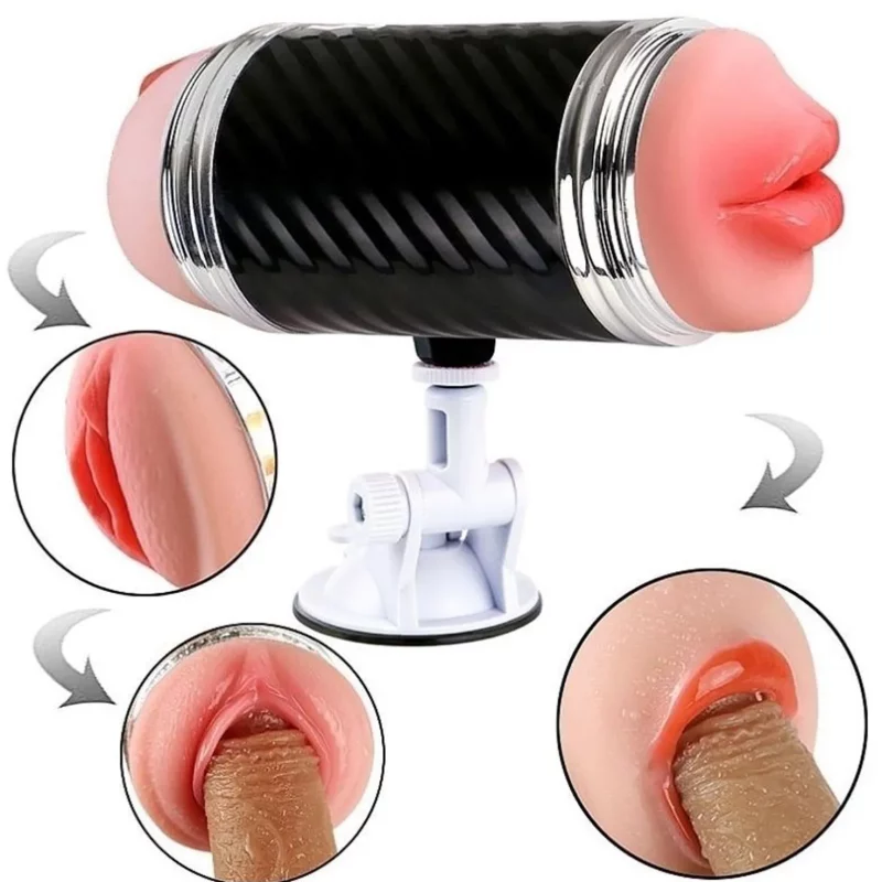 Masturbador Masculino Doble Entrada Vagina y Boca