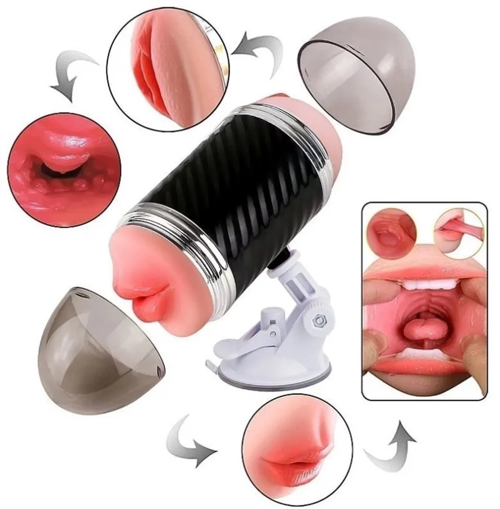 Masturbador Masculino Doble Entrada Vagina y Boca