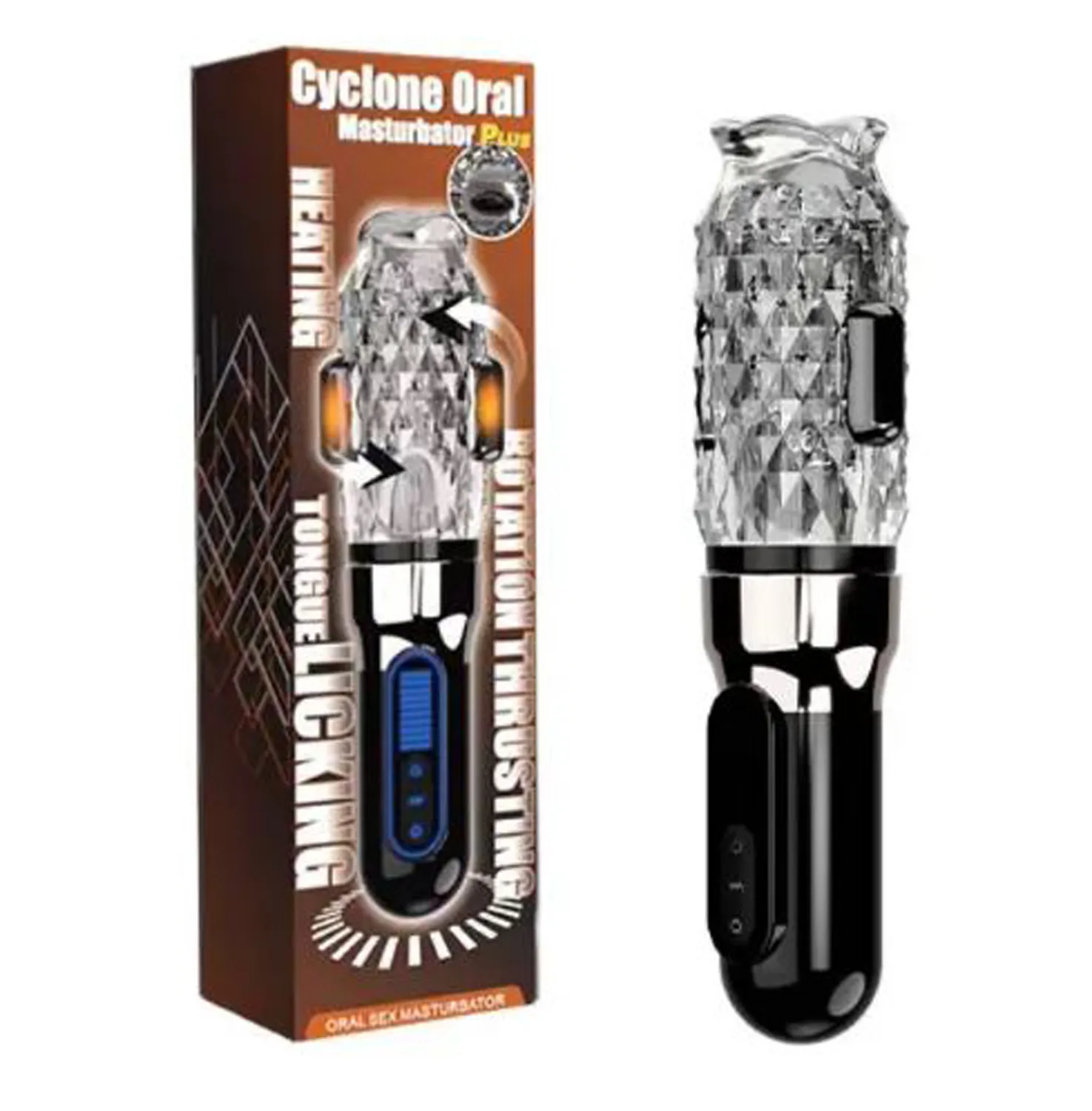 Masturbador para Pene Cyclone Oral Plus con Vibración y Calor