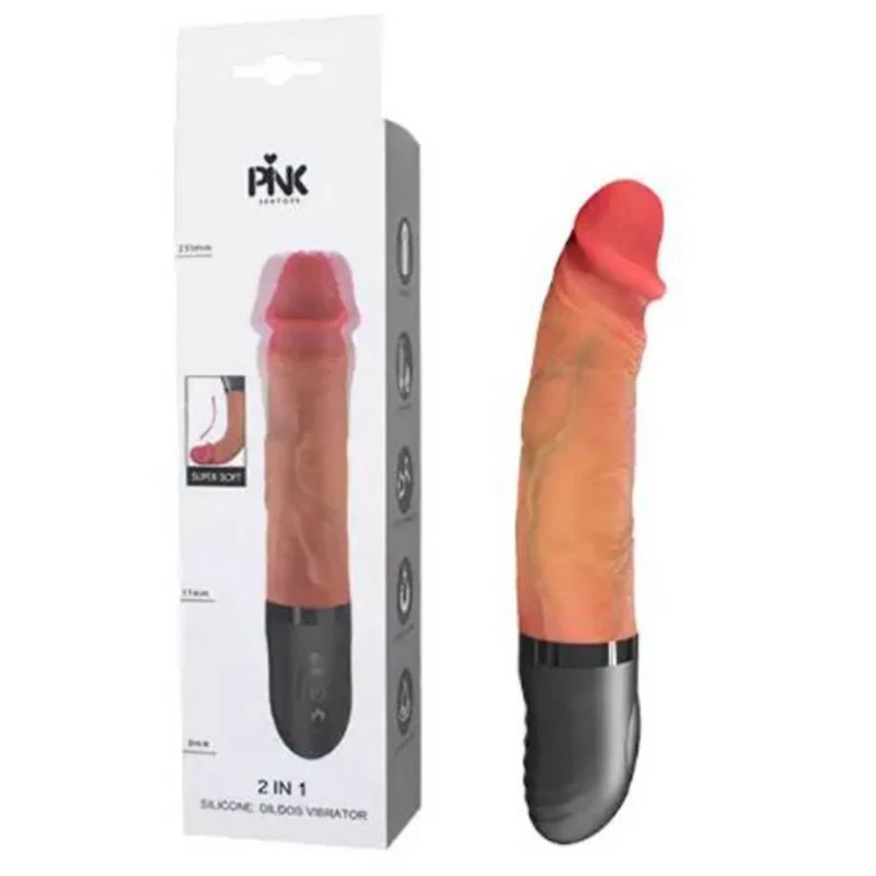 Vibrador Flexible Realista de Silicona con Calentamiento